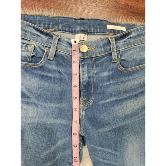 FRAME Mid Rise Denim Slim Fit Le Gracon Skinny Jeans Blue Stretch Womens Size 28 - Picture 7 of 12